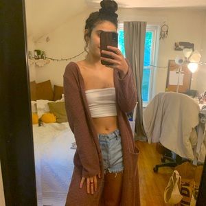 Long purple cardigan from American eagle